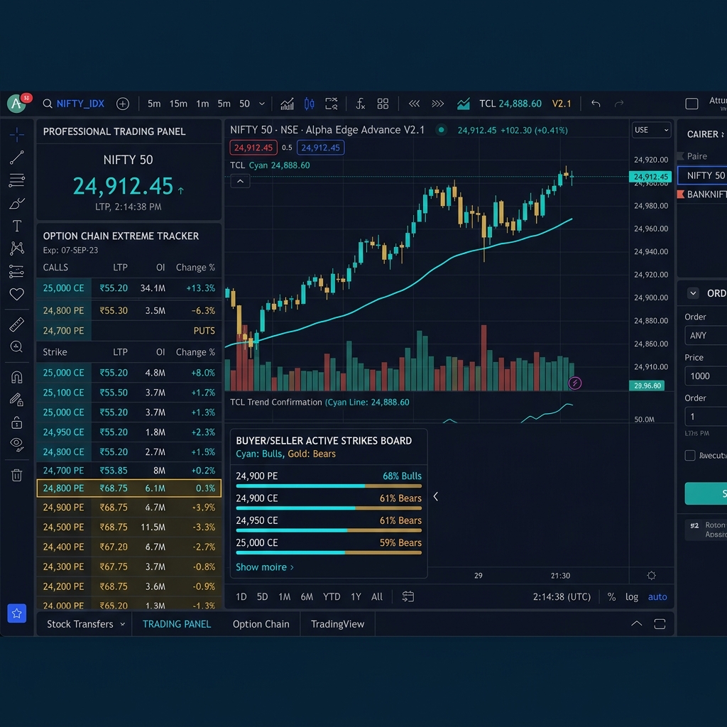 Alpha Edge Advance Feature V2.1 TradingView Indicator on NIFTY 50